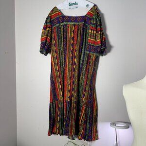 EUC Womens Naqui New York Moo Moo Dress Multi Color 3X